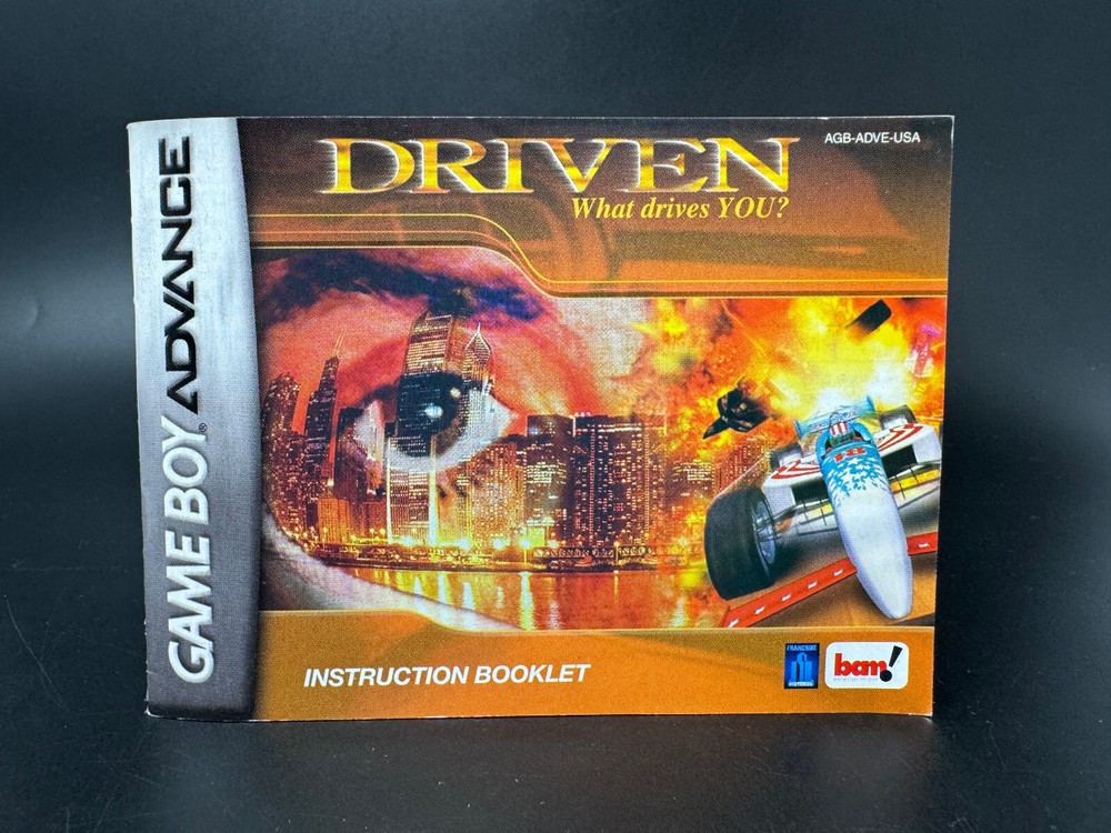 Driven (Nintendo Game Boy Advance GBA ) *MANUAL ONLY*
