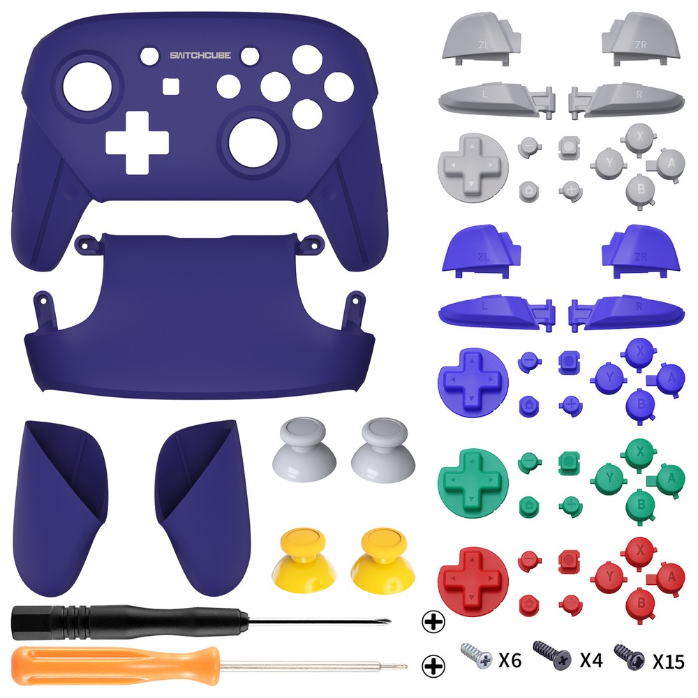 eXtremeRate Housing Full Set Buttons Handles for Nintendo Switch Pro Controller