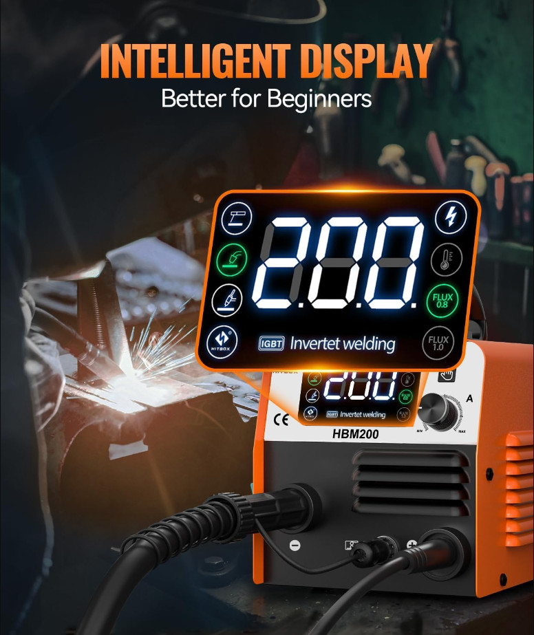 Versatile Hitbox 3In1 200A 110V Gasless Flux Core Welder MIG MMA Lift-TiG Welder