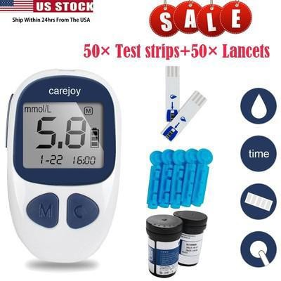 Digital Diabetes Blood Sugar Monitor Kit with Test Strips