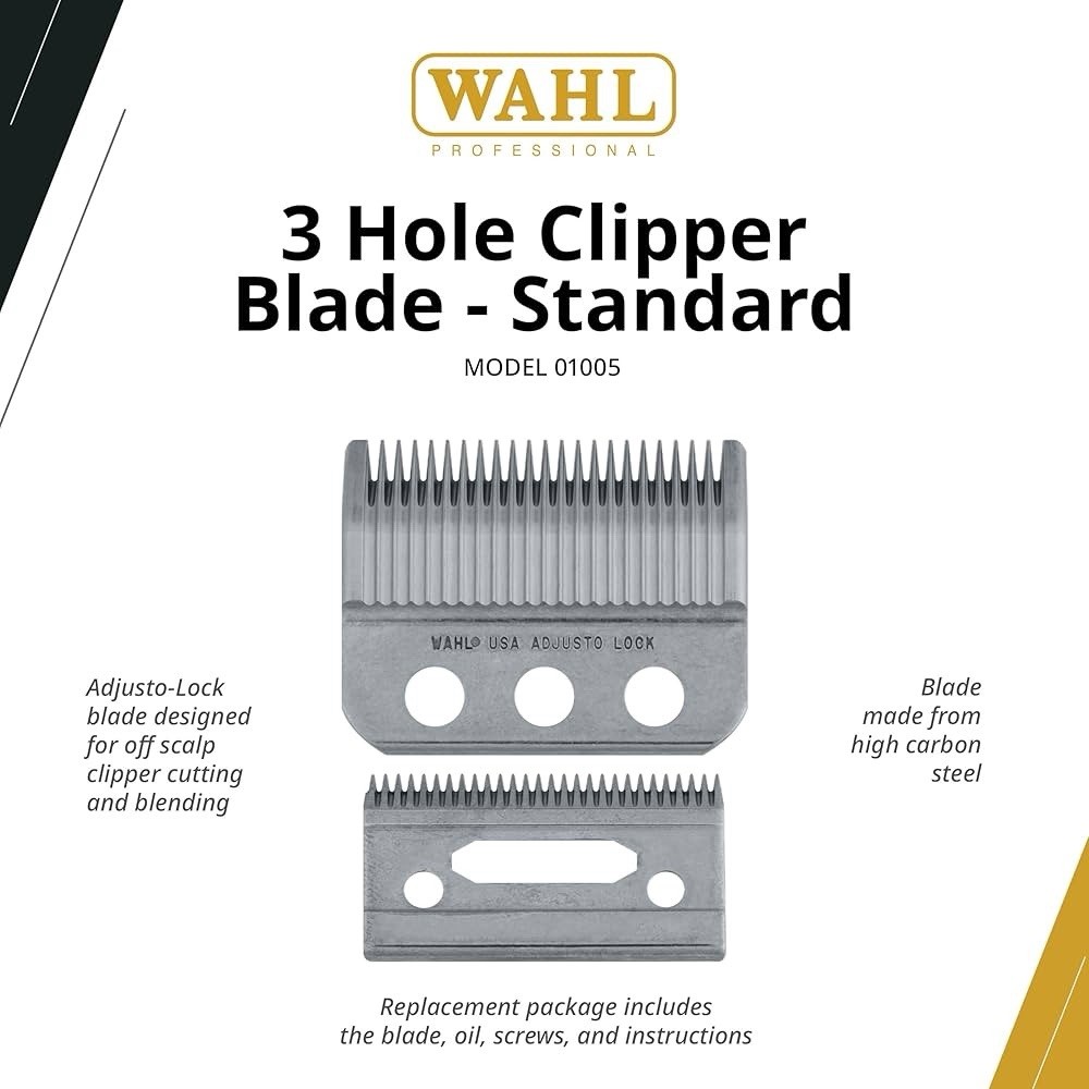 Wahl 1005 Adjusto-Lock 1mm-3mm Clipper Blade 3 Hole For Designer, Senior NEW