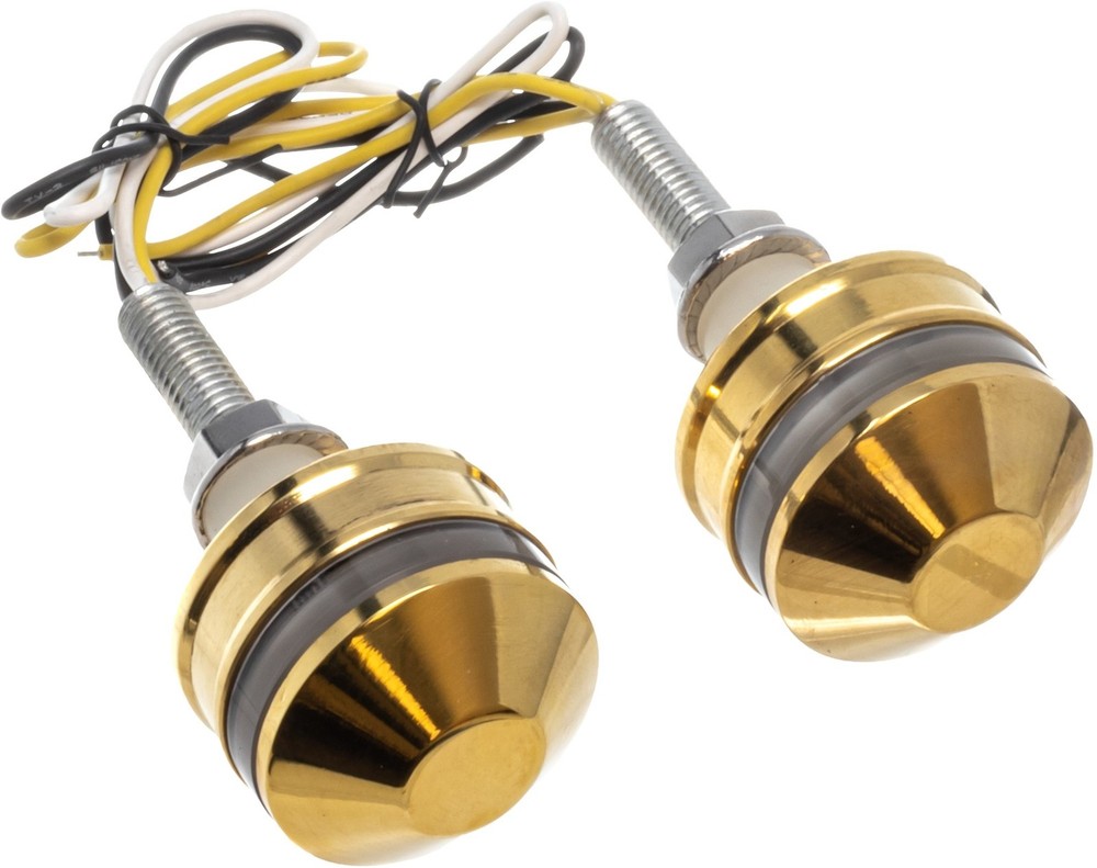 Letric Lighting Grip Indicator Lights Brass Cap White/Amber LLC-NBE-TS