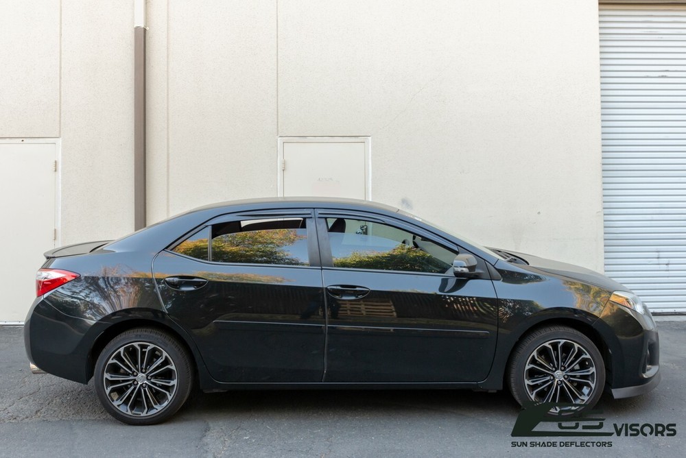 For 14-19 Toyota Corolla Sedan MUGEN Tape-On Side Window Visors Rain Deflectors