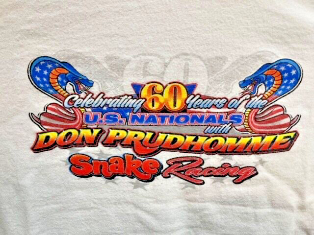 VRHTF NHRA VINTAGE DON PRUDHOMME 60 YEARS OF THE NHRA US NATIONALS" XL T SHIRT