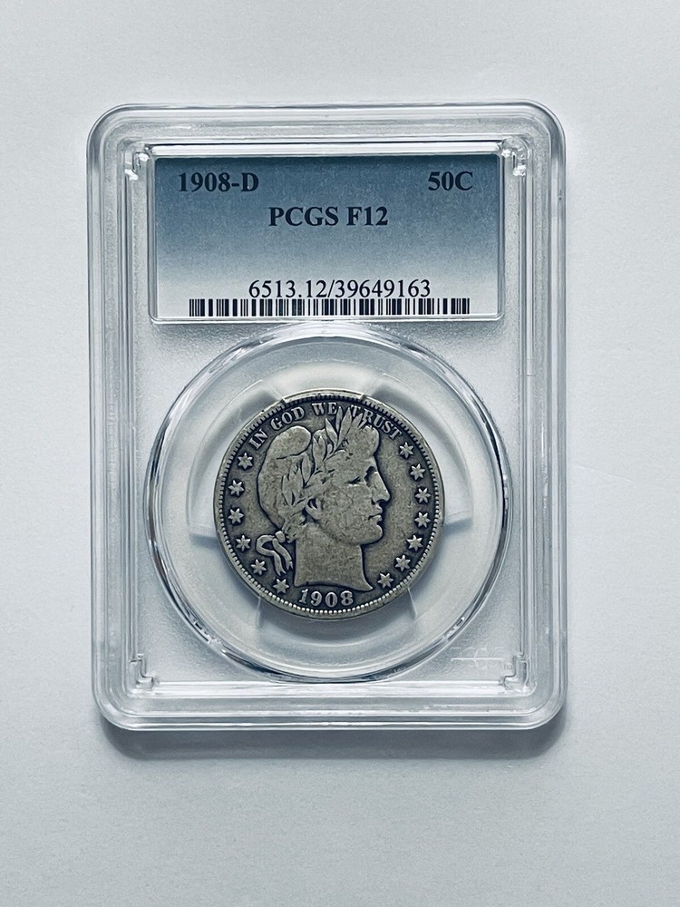 1908-D Barber Half Dollar PCGS F12
