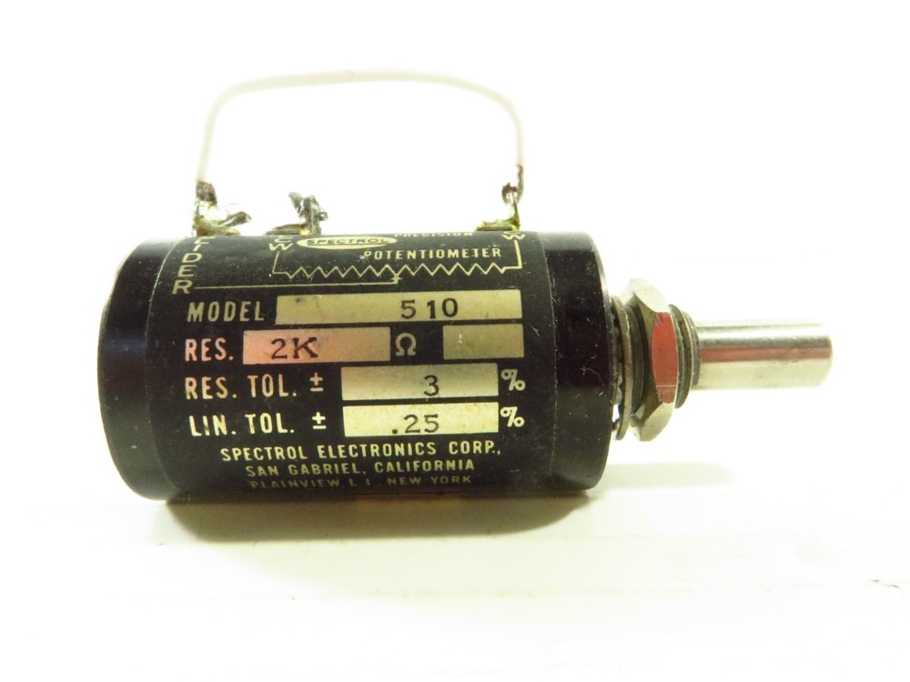 Spectrol Precision Potentiometer Model 510 2000Ω +/- 3% LIN. +/-.25%
