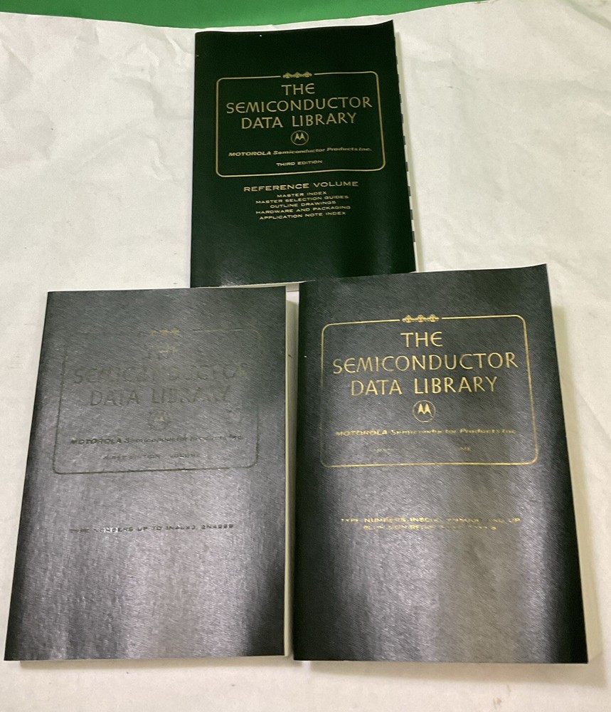 VTG 1972 First EditionThe Semiconductor Data Library Volume 1 ,2 & Third Edition