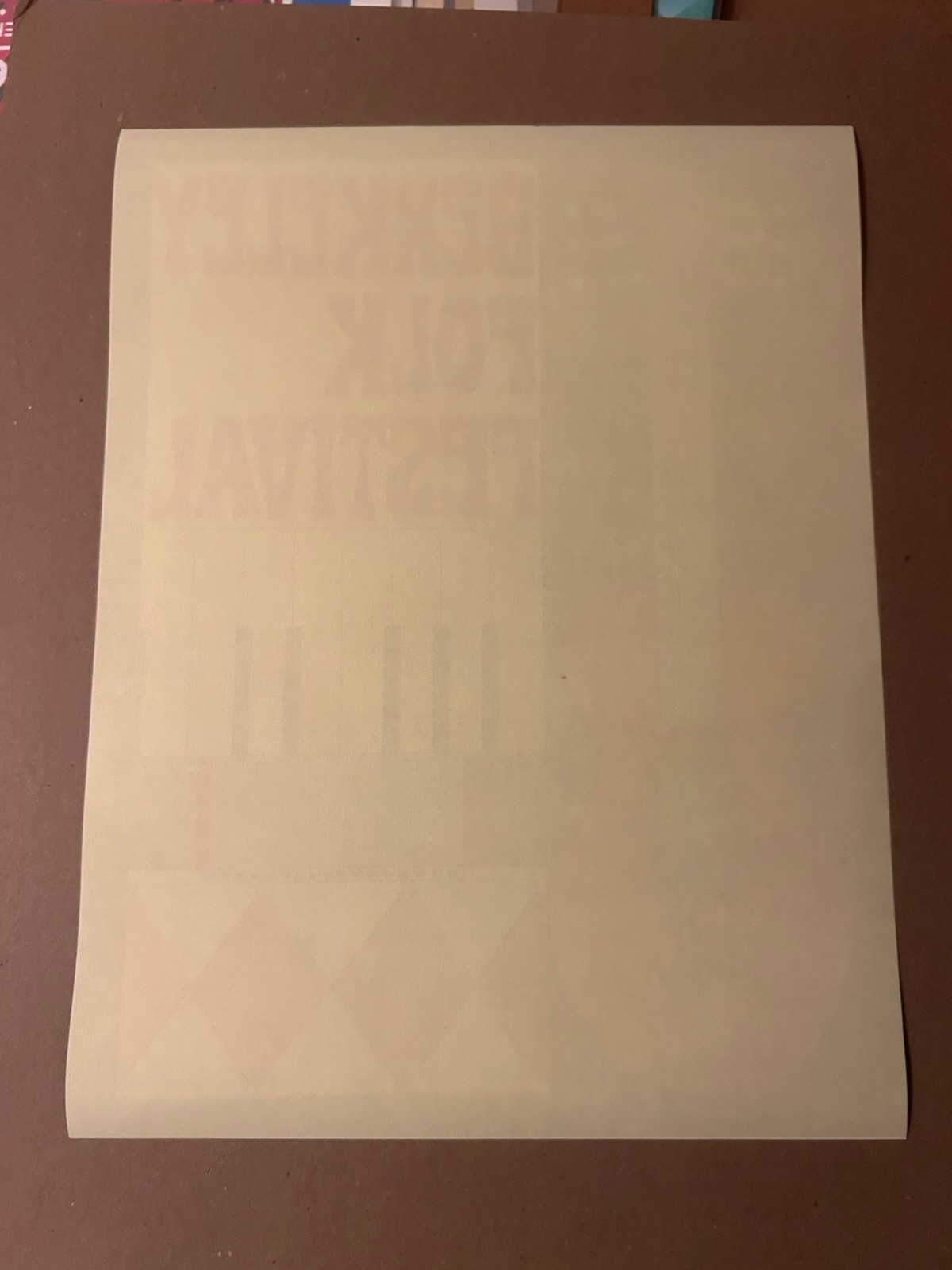 Berkeley Folk Festival POSTER 1967 Garbell 1st Doc Watson Not Grateful Dead