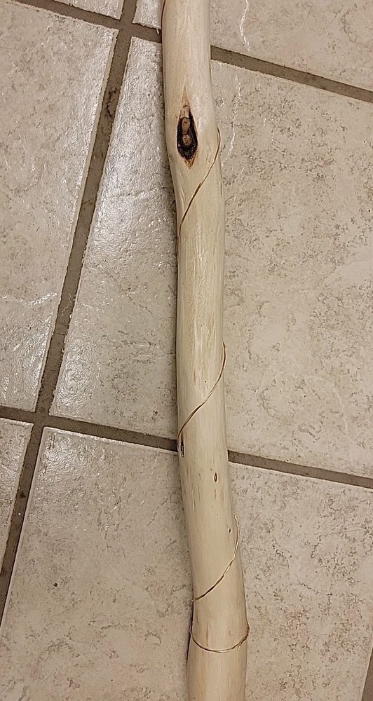 58" MN Diamond Willow Wire Wrapped Walking Stick