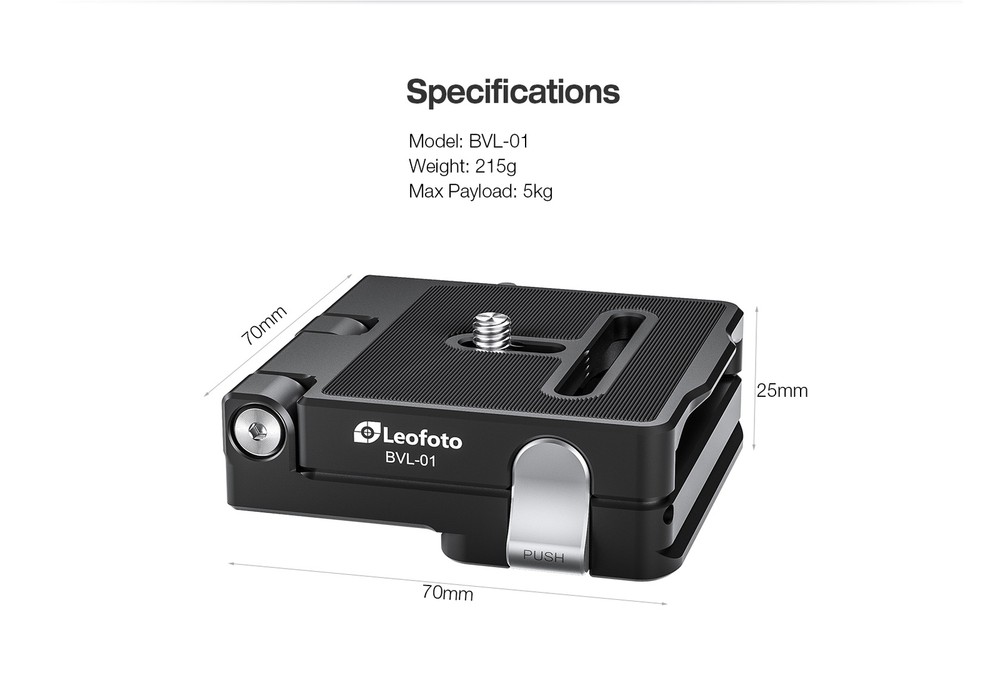 Leofoto BVL-01 Foldable Conversion L plate | Arca Compatible