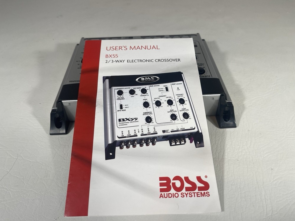 Boss Audio System BX55 2way/3way Electronic Crossover - Silver - Clean - Works