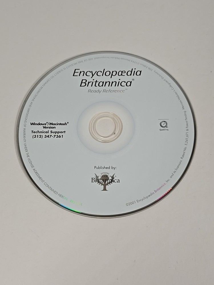 Encyclopedia Britannia Ready Reference CD-ROM Windows Macintosh