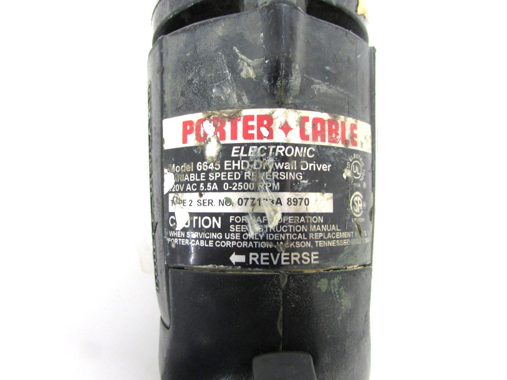 PORTER CABLE VARIABLE SPEED REVERSING DRYWALL DRIVER, 6645 EHD