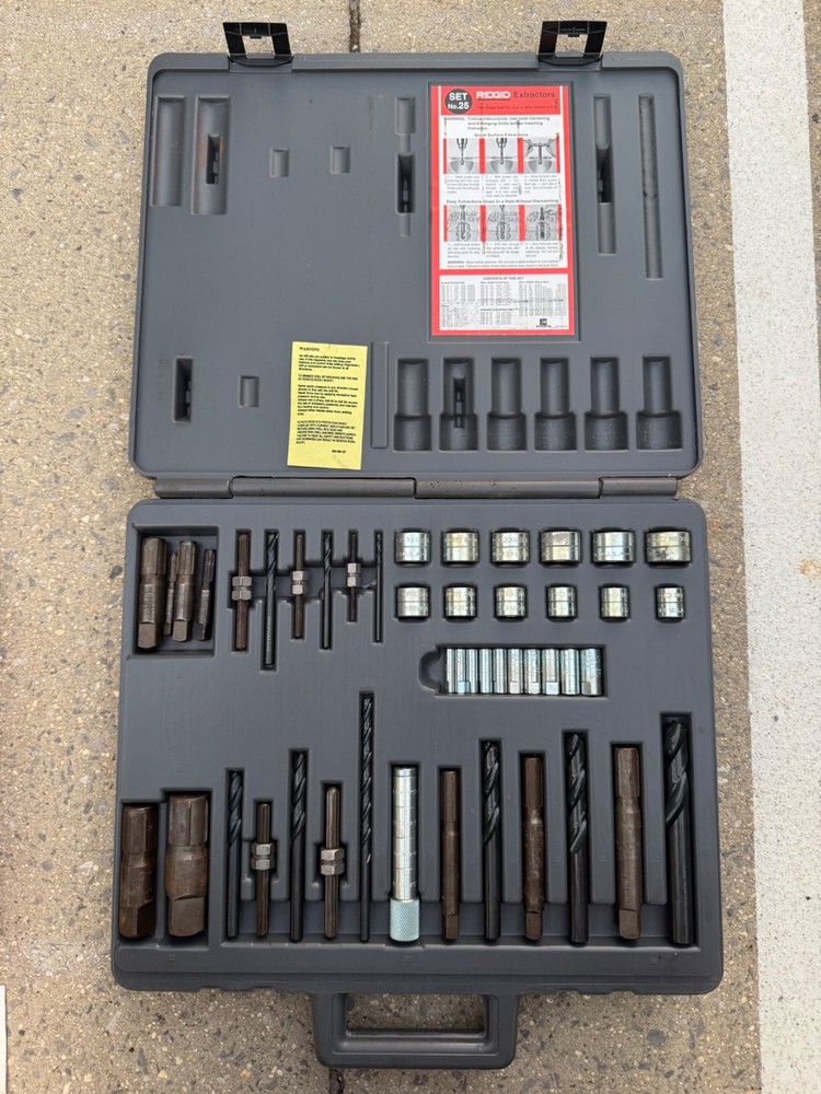Ridgid Extractor Set NO. 25 Screw and Bolt Extractor Set Mechanic Tool