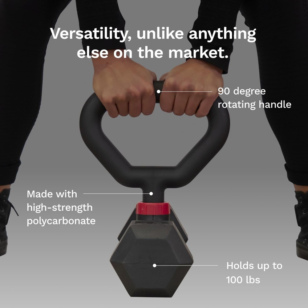 Hyperbell Rotating Kettlebell Grip for Dumbbells - Adjustable Weight Dumbbell...