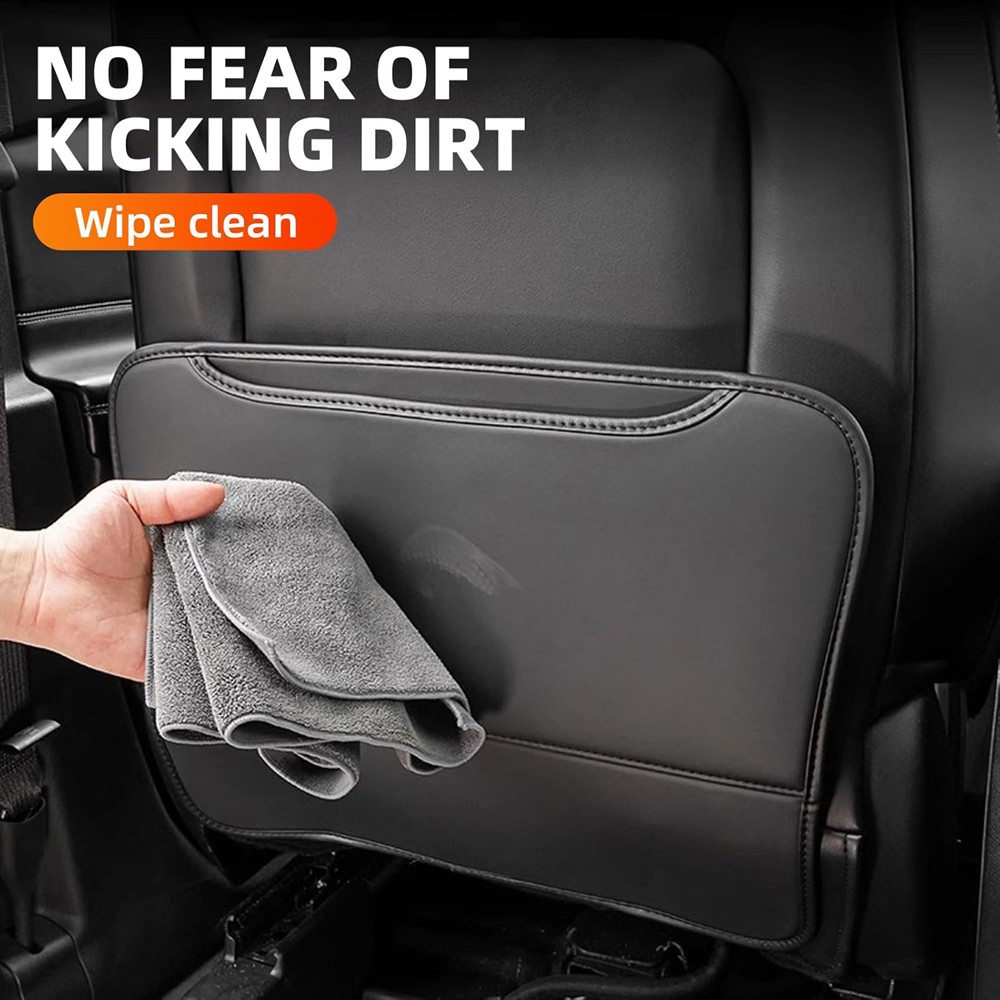 PU Leather Car Seat Back Anti-Kick Mat Pad Universal Protector Cover Accessories