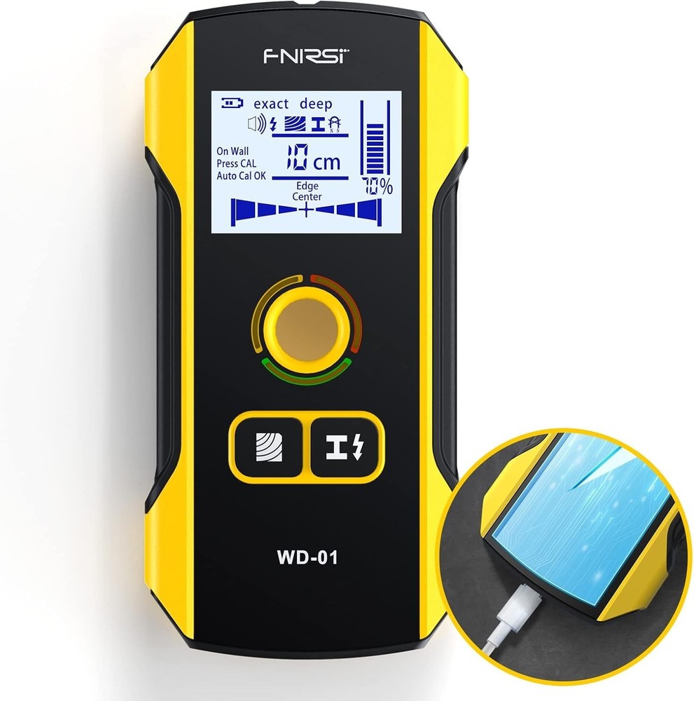 Versatile 6-in-1 Wall Detector for Studs & Wires - User-Friendly & Battery-Free