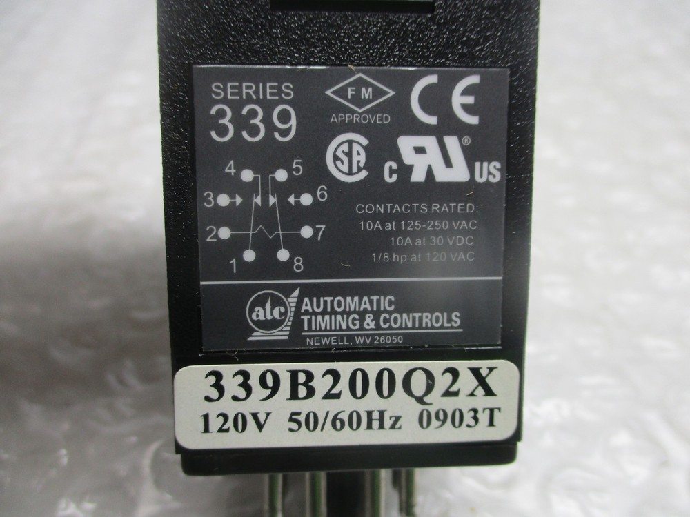 AUTOMATIC TIMING & CONTROLS SERIES 339 RELAY 0-10SEC NSNP