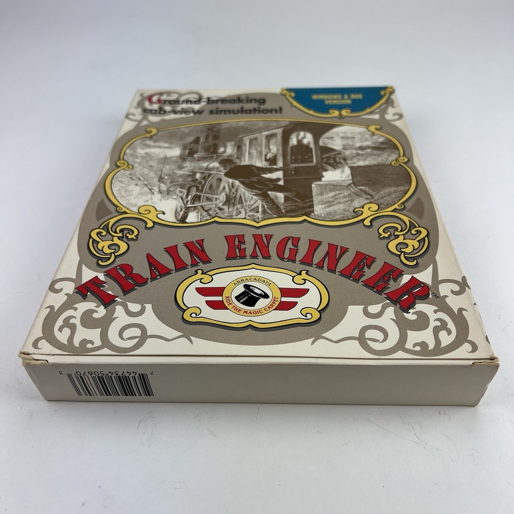 Vintage Computer Simulation Game Software - Train Engineer (1994) Windows/DOS