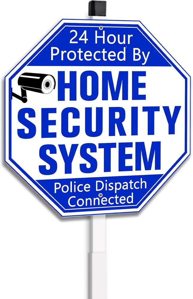 Home Security System Signs for Yard, Security Yard Signs with Stake, Protected B