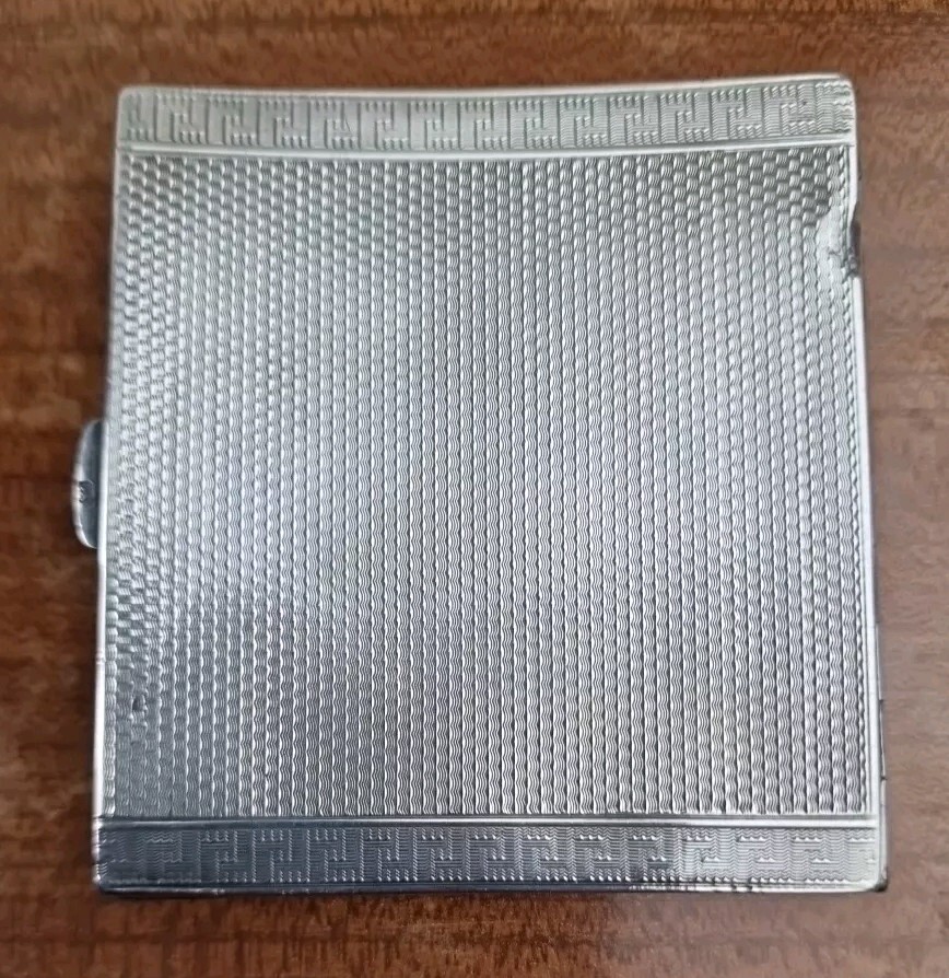 Solid Silver Cigarette Case Vintage Antique Engraved Dance Championship 1928