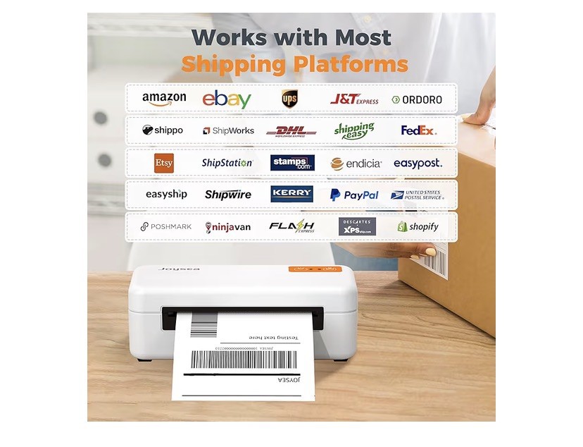 Joysea Bluetooth Shipping Label Printer, E41 Pro 4x6 Wireless Thermal Printer...