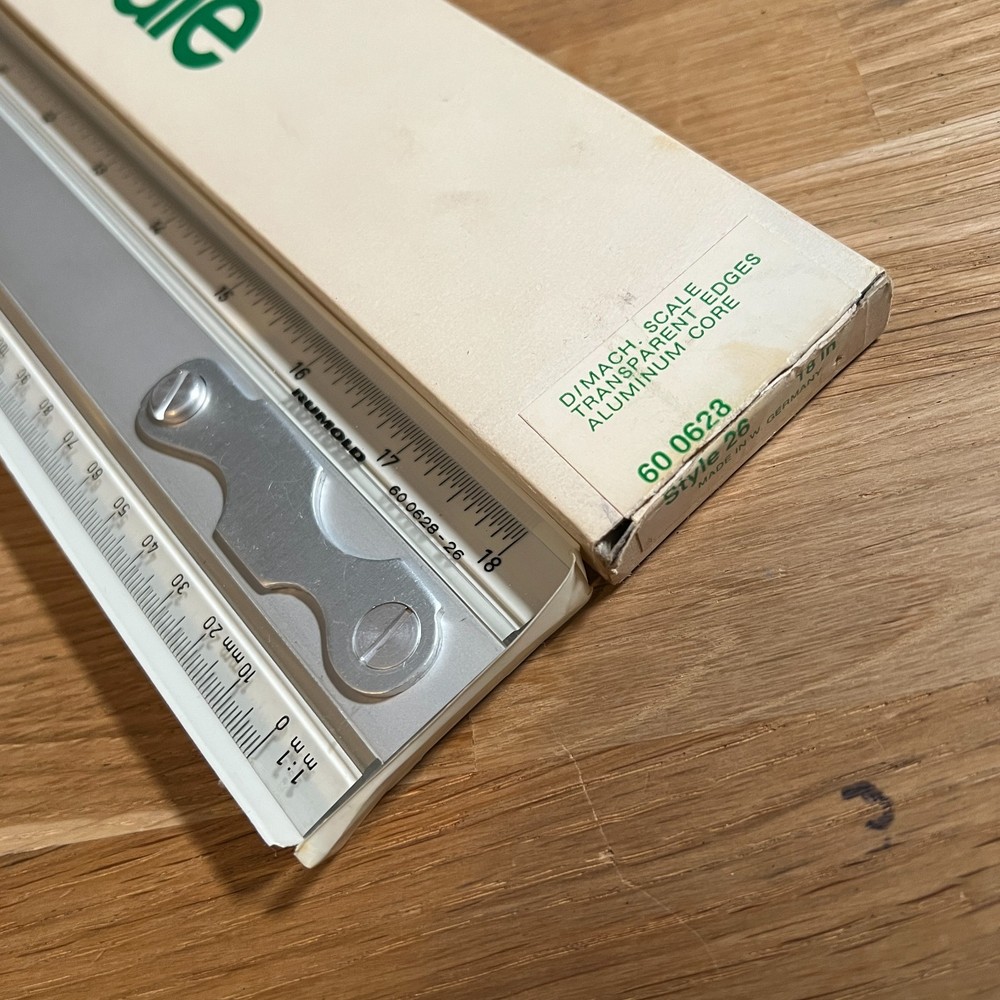 Rumold 18" Drafting machine scale 60 0623 Style 26 rule