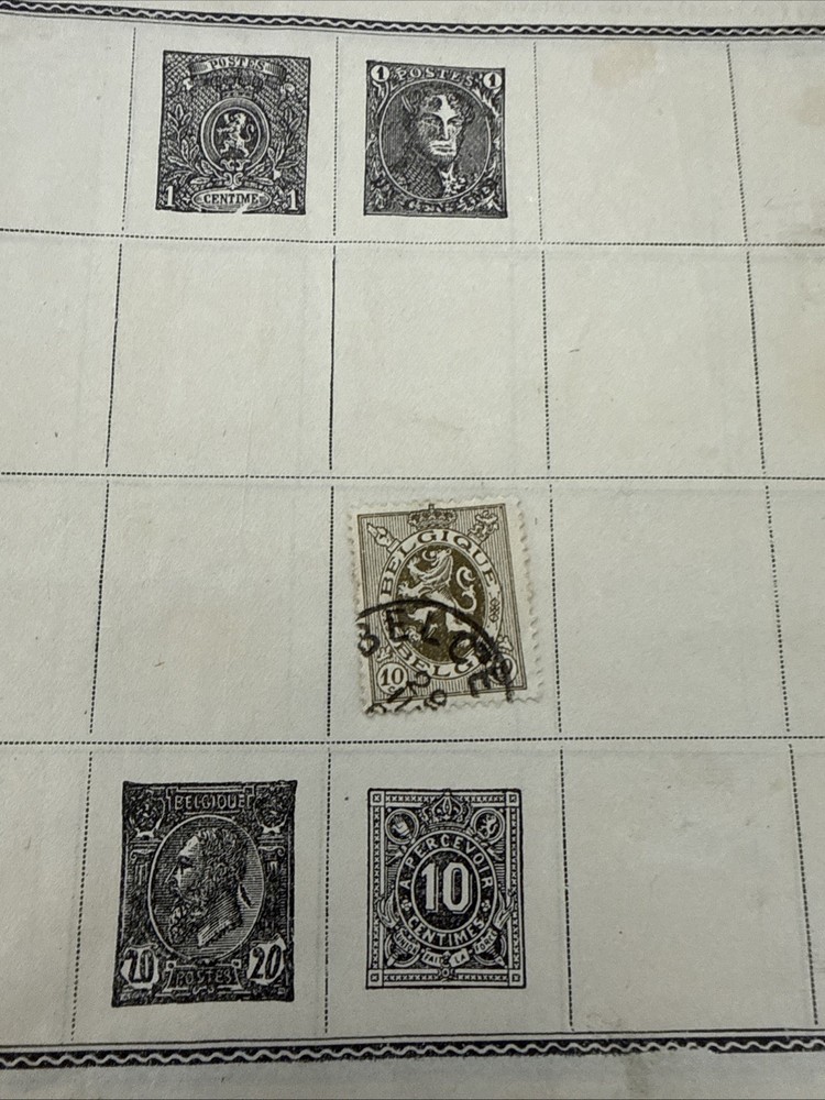 Vintage 1900 Scott Imperial Stamp Album 4th Edition With One Stamp