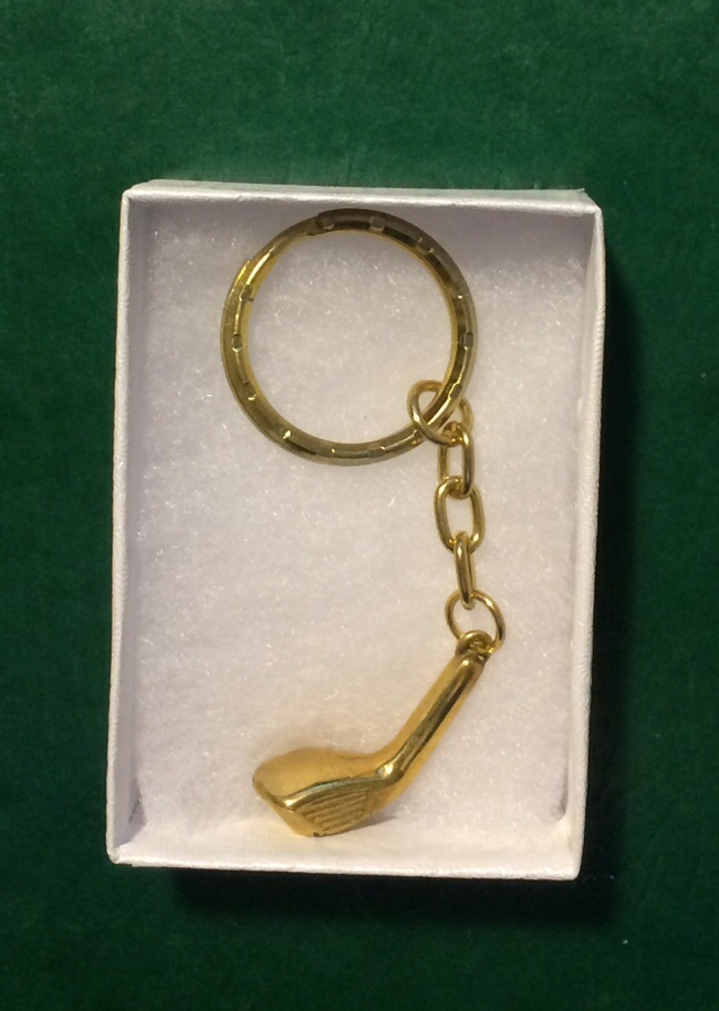 New solid brass GOLF CLUB DRIVER   keychain must see!
