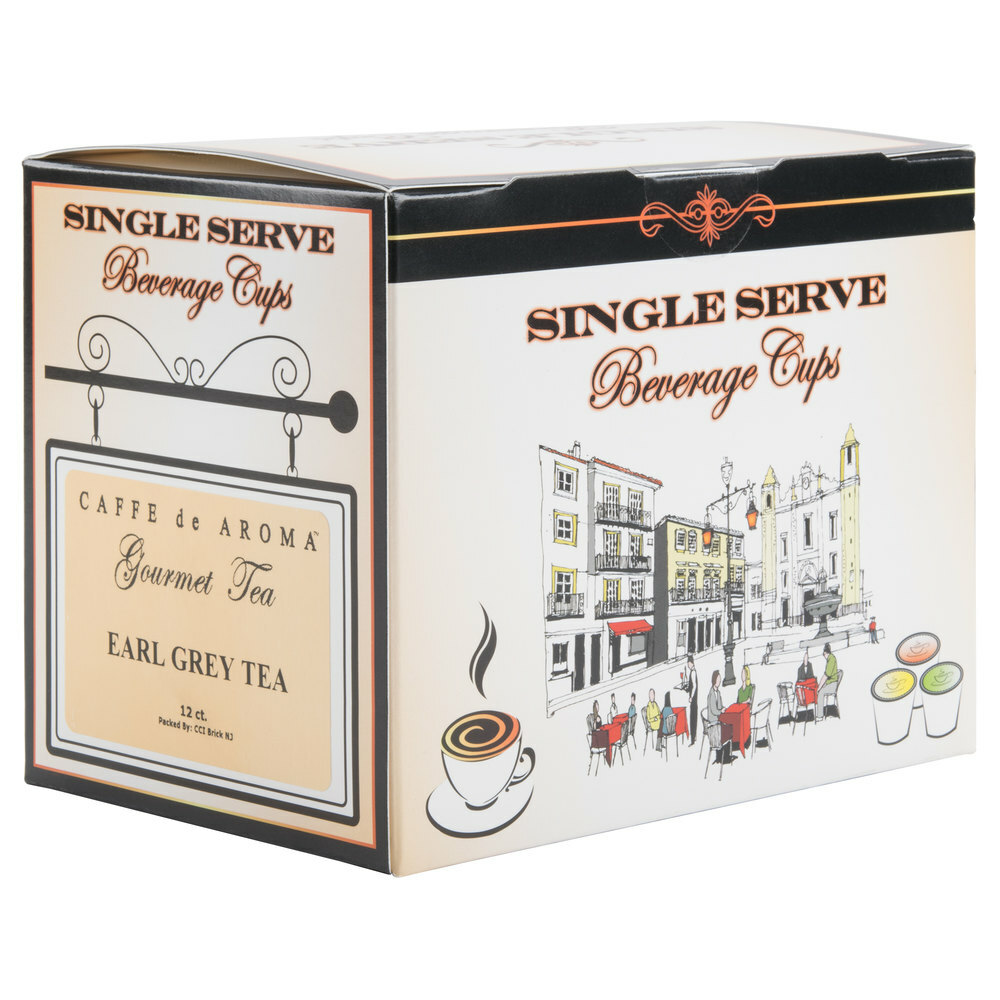 Caffe De Aroma Earl Grey Tea Single Serve Cups (select quantity below)