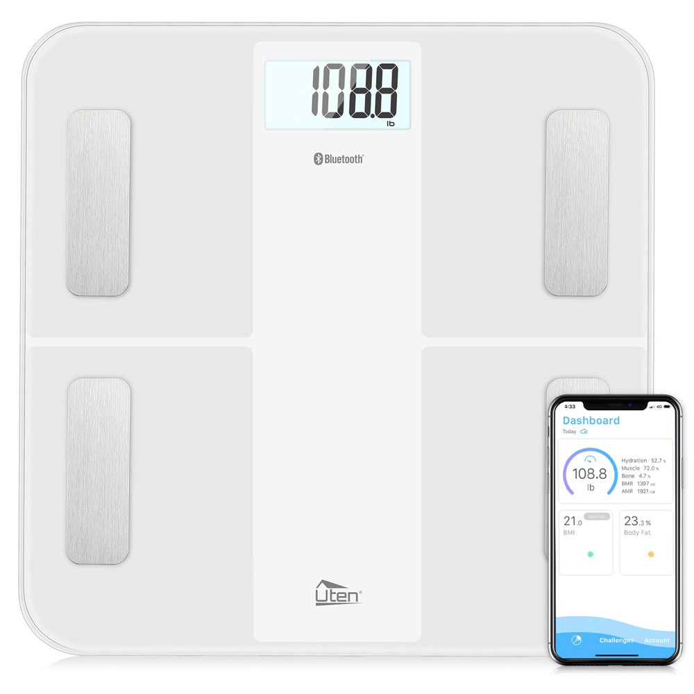 Digital Body Weight Scale Backlit Display Bluetooth Bathroom Scale Xmas Gift