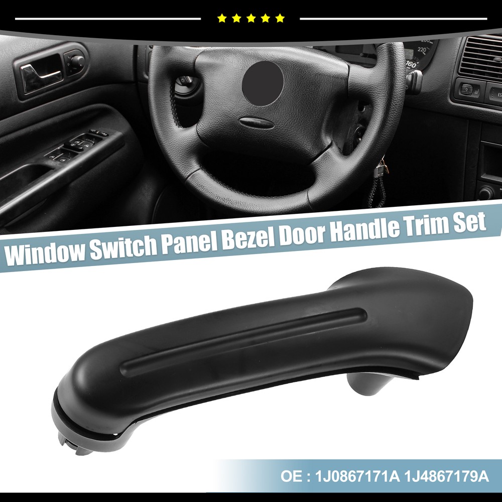 Window Switch Panel Bezel & Door Pull Handle Set For VW Golf MK4 1998-04 USA