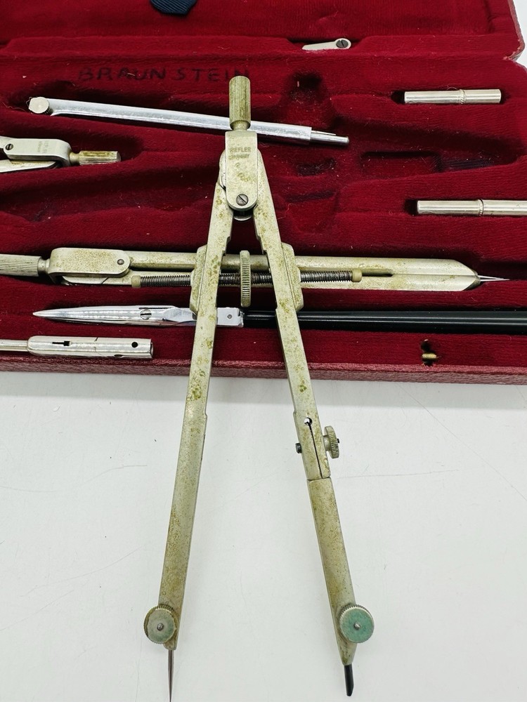 Vintage Riefler Precision Drawing Instruments With Original Case German