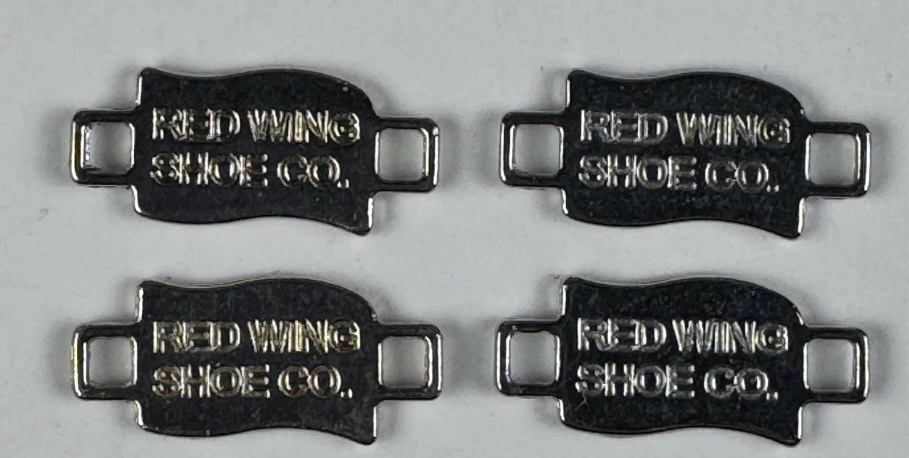 2 Pair (qty 4) Red Wing Shoe Co American Flag Shoe Boot Lace Keepers Charm USA