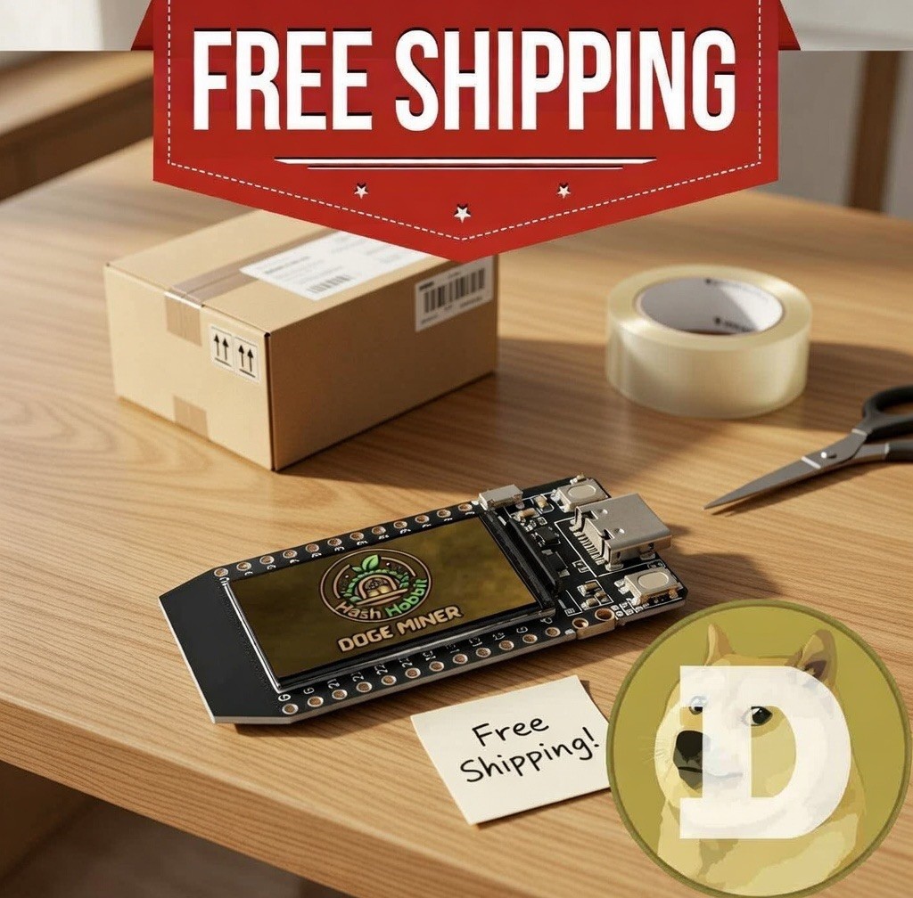 Dogecoin Lottery NerdMiner!!! Comes With a 1.14in DISPLAY!