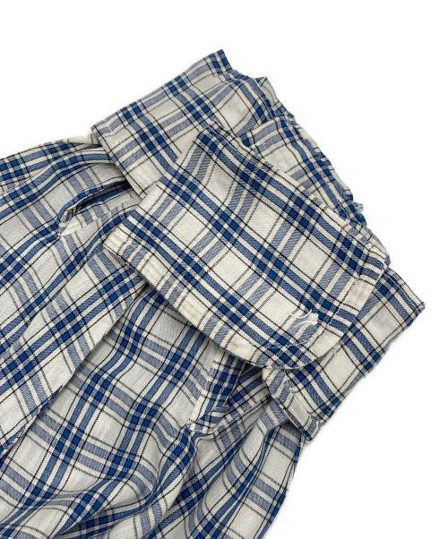 J.C.PENNY Check shirt White× Blue