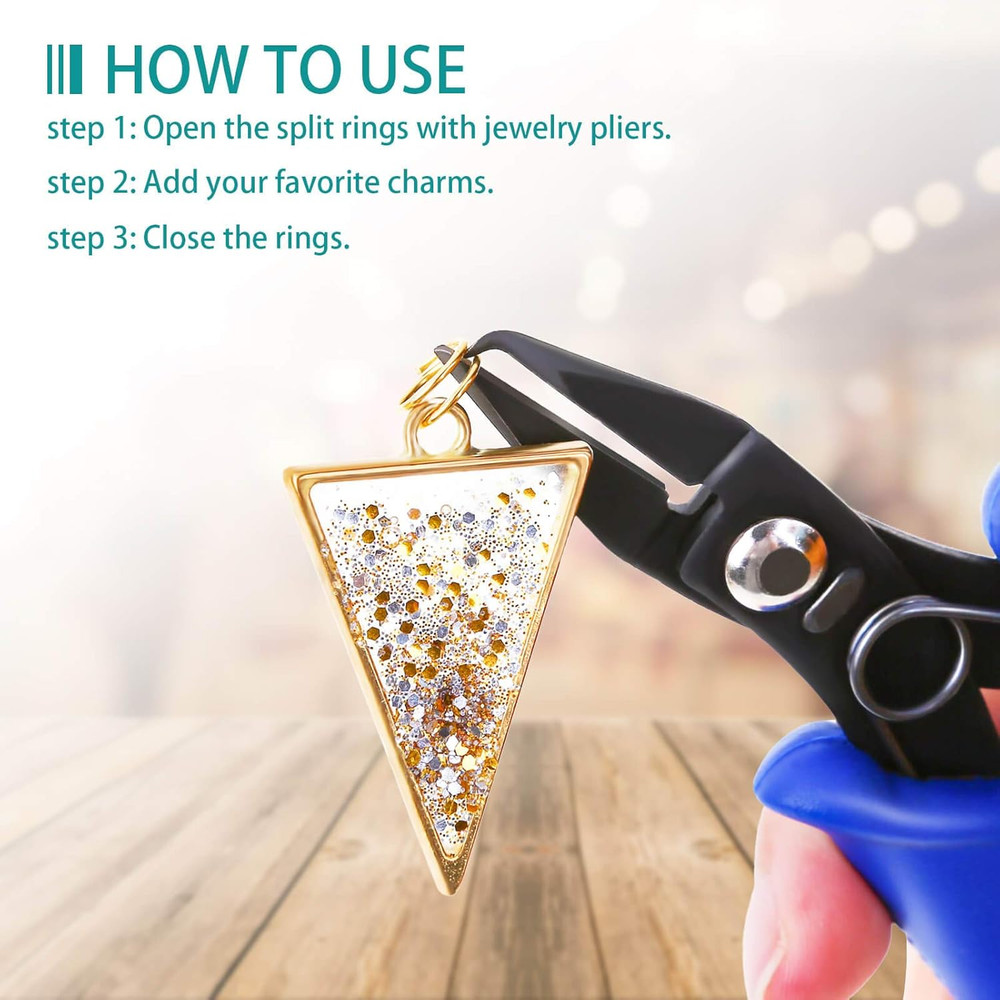Split Rings for Jewelry Making, 700Pcs Small Split Ring with Split Ring Pliers,