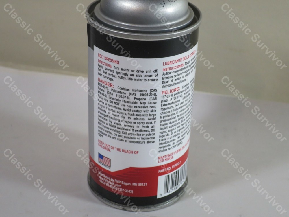 FVP Belt Dressing 7oz. Can Stops Squeks and Slips