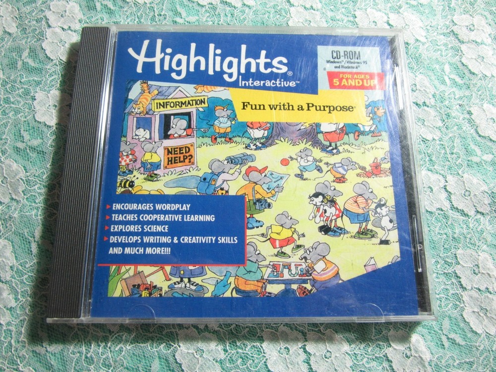 1996 Highlights Interactive, PC CD Rom Computer Game Windows Mac
