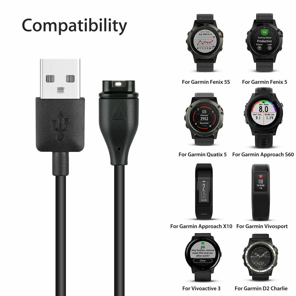 Garmin Instinct Charger Replacement Charging Cable Cord USB