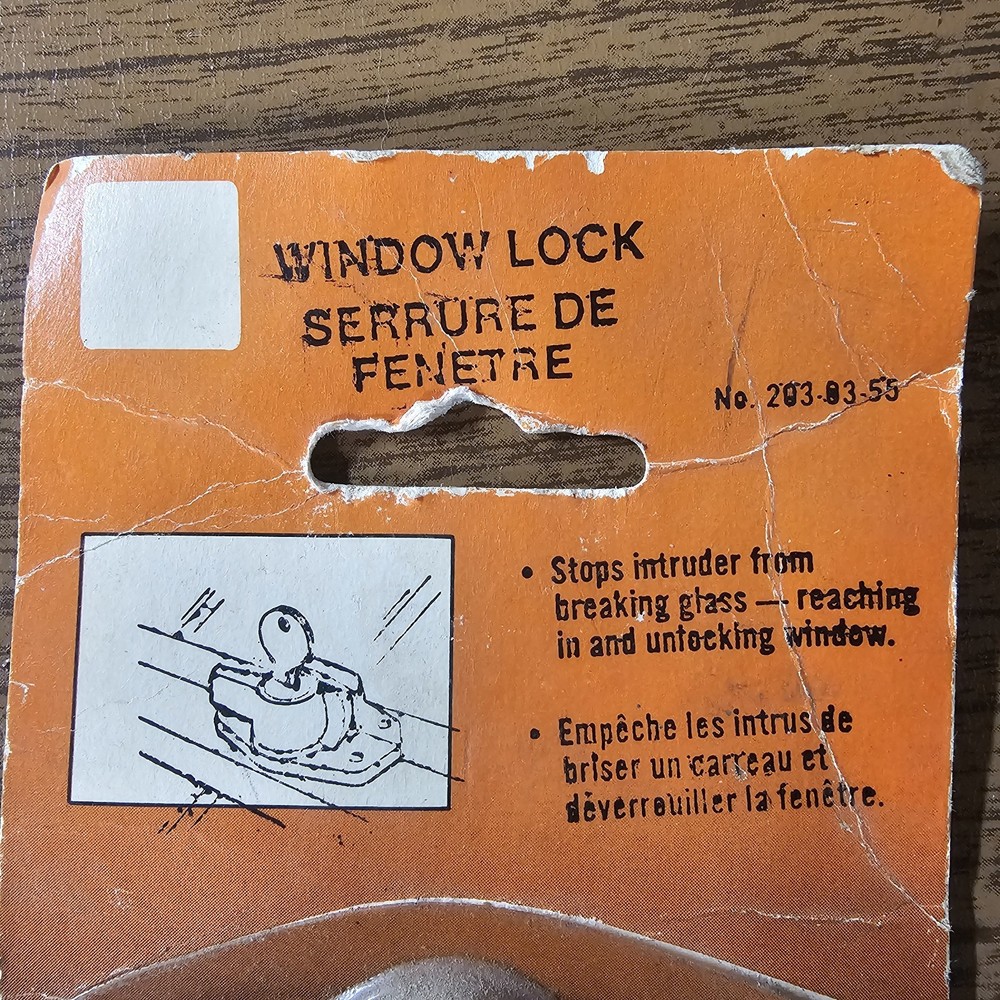 Vintage Ilco Window Lock Keyed Sash Locking System for Double-Hung Windows Brass