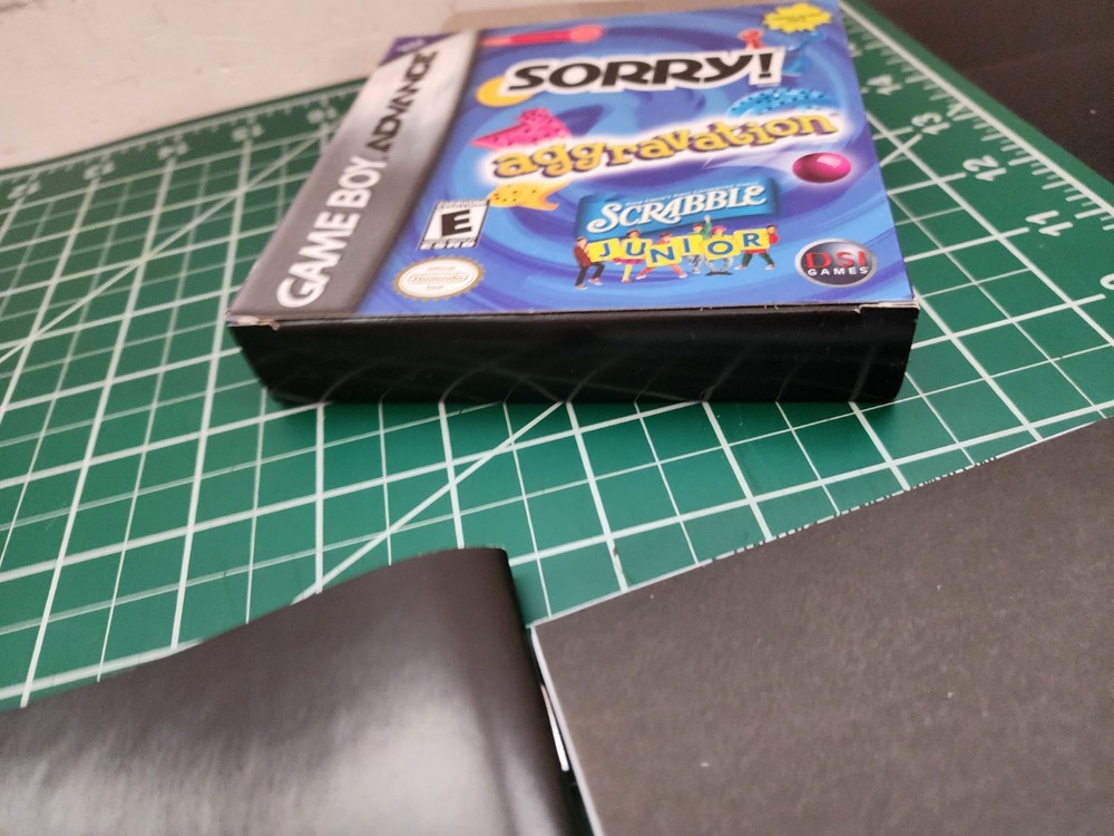 Sorry / Aggravation / Scrabble Junior GBA (No Game) Box & Inserts Only