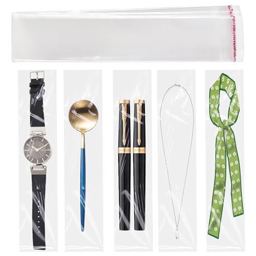 Self Sealing Cellophane Bags: 2x10 Inches Clear Pretzel Rod Resealable 100 Pcs