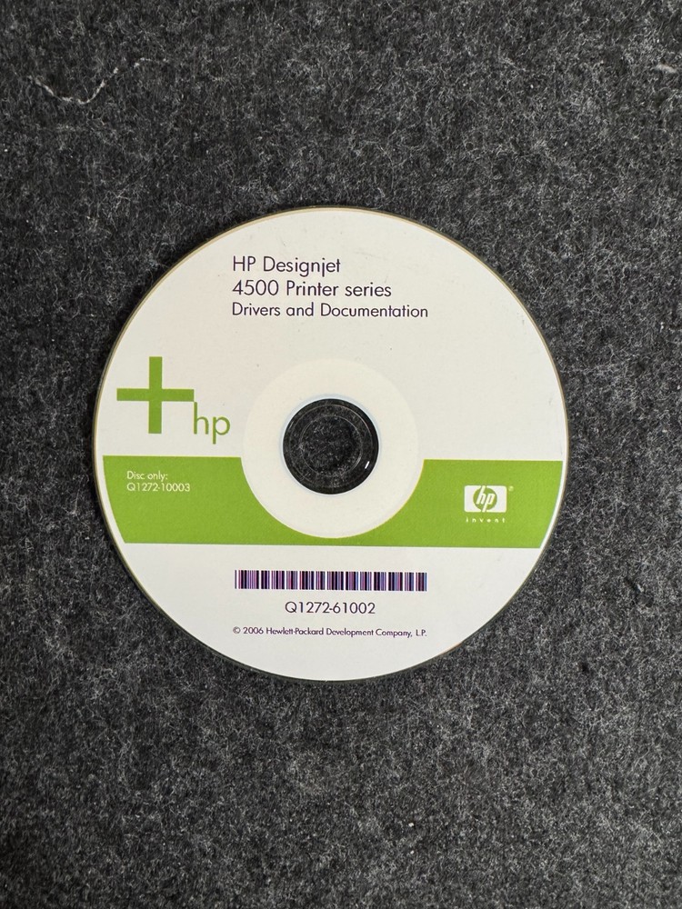 2006 HP Designjet 4500 Series Printer Windows Drivers and Docs CD Rom