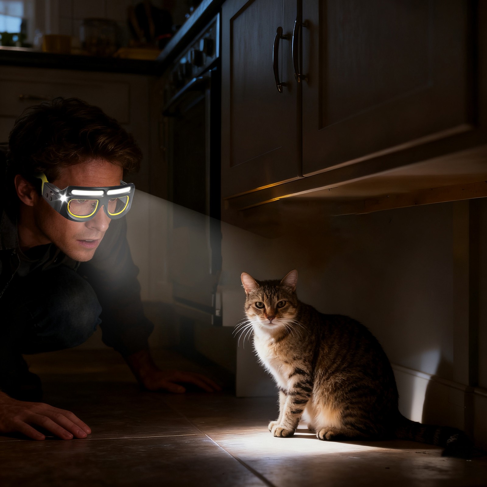 5 Modes LED Glasses Headlights Safety Eyeglass Lamp Work Lights Cycling Recharge