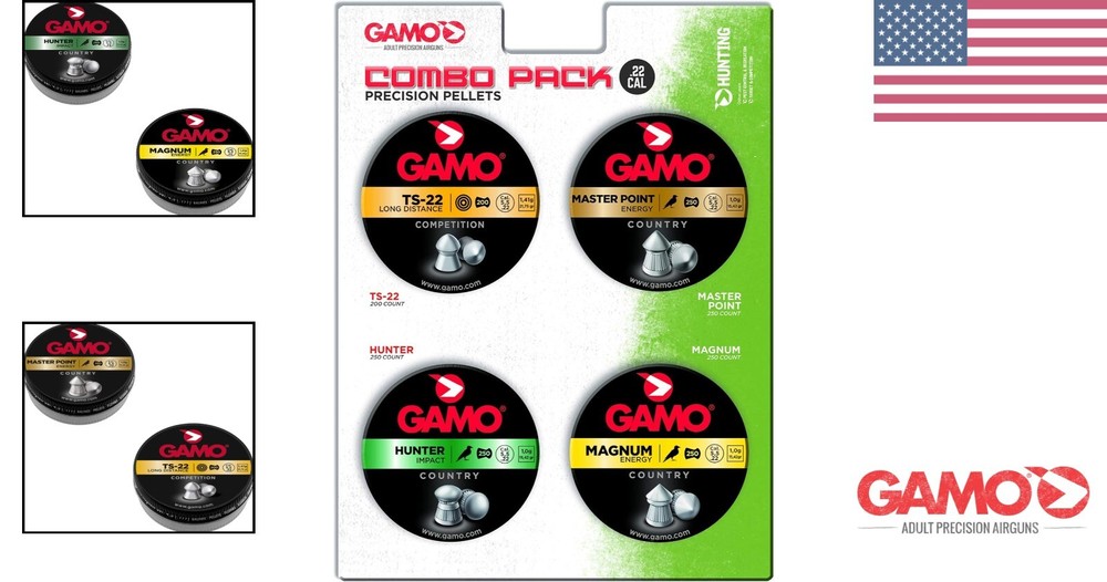 Premium Assorted .22 Caliber Pellets for Hunting and Target Shooting - 4 Types