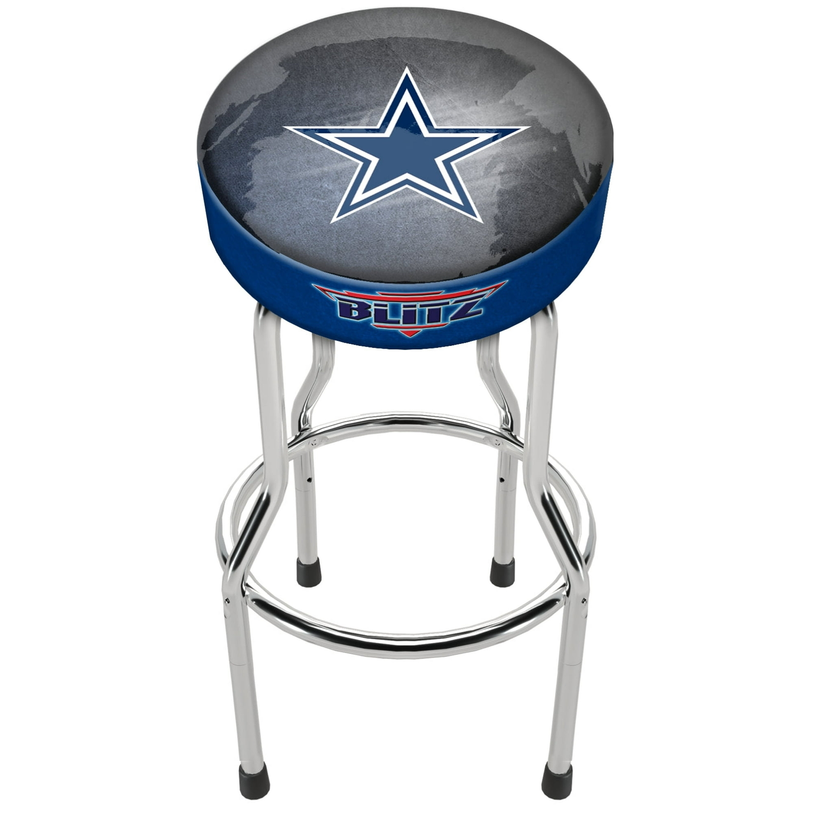 NFL Team Logo Bar Stool Adjustable Swivel Seat High Back Chair Blitz Football