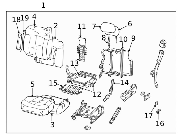 Genuine GM Seat Back Cover 88976985