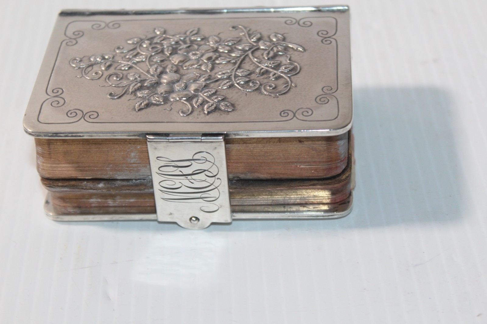 Vtg Sterling Silver .925 Cover Book Of Common Prayer 1892 & Hymns