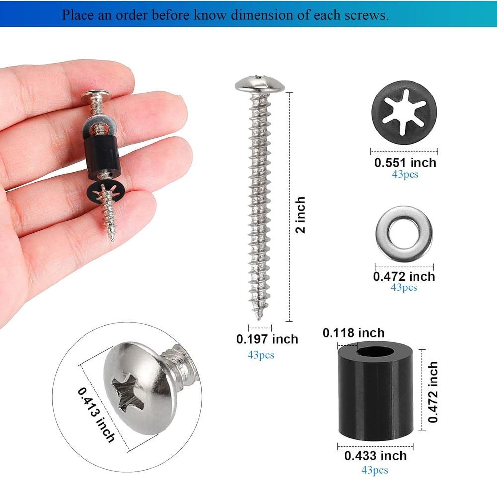 43 Set 172pcs Pegboard Mounting Spacers And Screws Kit Peg Boards Installation